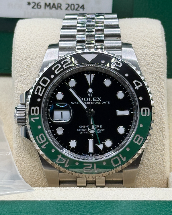 2024 Rolex GMT-Master II "Sprite" 40MM Black Dial Jubilee Bracelet (126720VTNR)