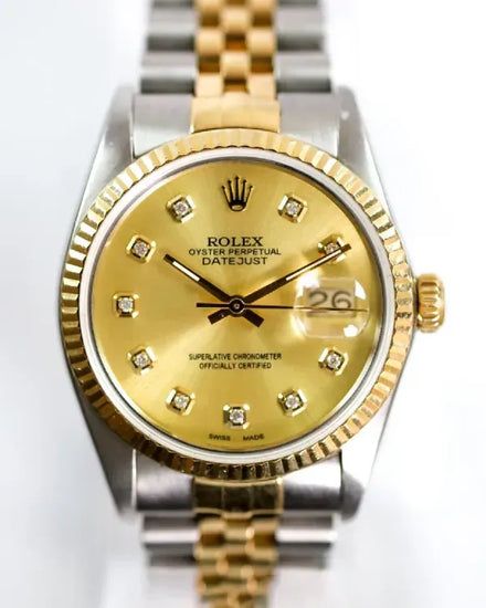 Rolex Datejust 36MM Aftermarket Champagne Dial Two-Tone Jubilee Bracelet (16013)