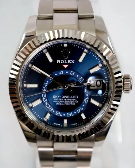 Rolex Sky-Dweller 42MM Blue Dial White Gold Oyster Bracelet (326939)