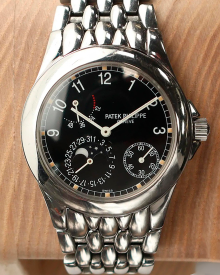 Patek Philippe Neptune 37MM Black Dial Steel Bracelet (5085/1A-001)