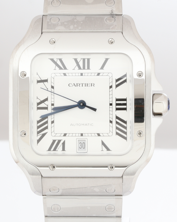 No Reserve - 2026 Cartier Santos De Cartier 39.8MM Silver Dial Steel Bracelet (4072)