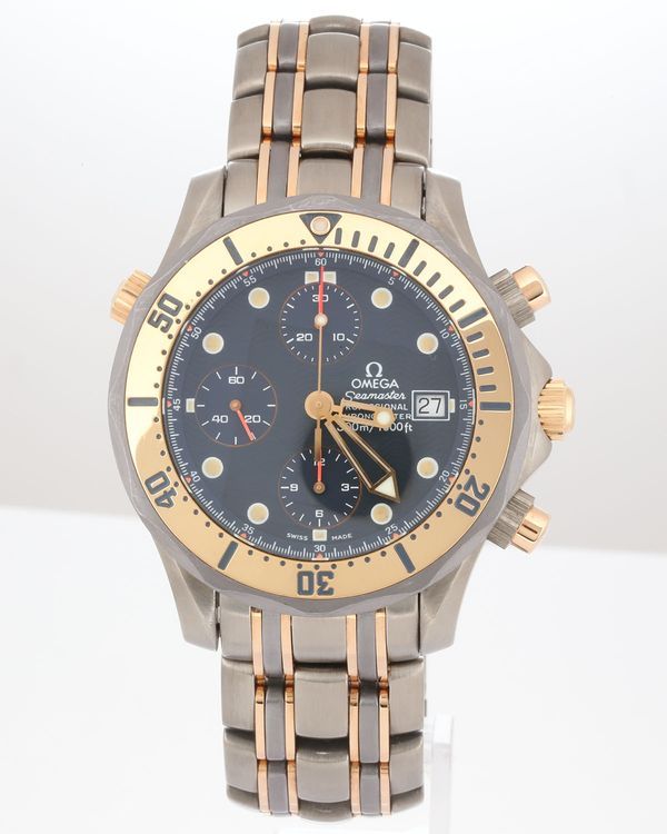 No Reserve - Omega Seamaster Diver 300M 42MM Blue Dial Two-Tone Bracelet (2296.80.00)