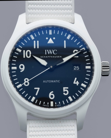 2025 IWC Schaffhausen Pilot Top Gun "Lake Tahoe" 41MM Black Dial Rubber Strap (IW328104)