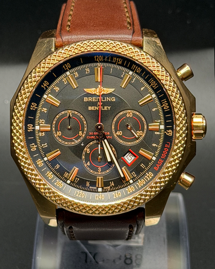 Breitling Bentley Barnato Chronograph L.E. 49MM Black Dial Leather Strap (R2536824/BB12)