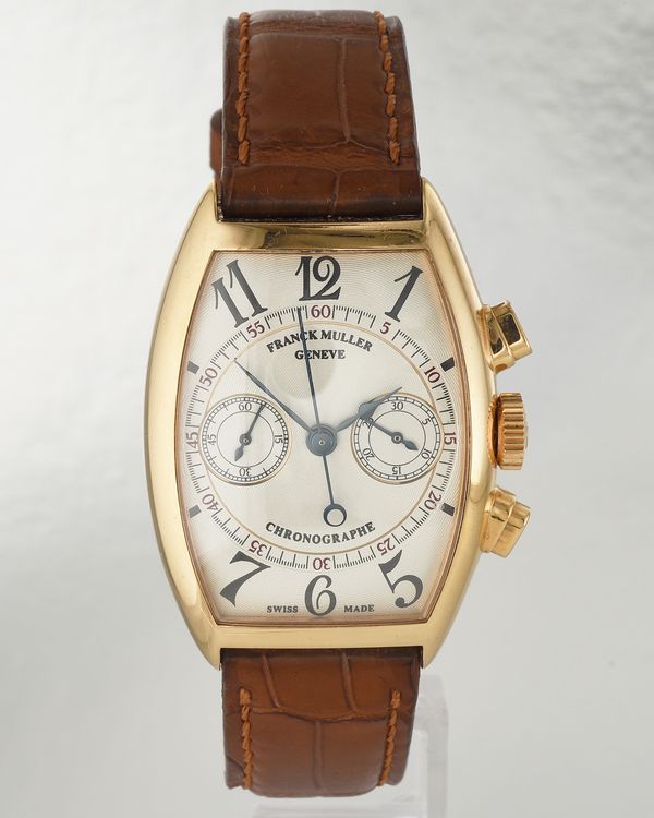 Franck Muller Casablanca 45MM Silver Dial Leather Strap (5850 CC)