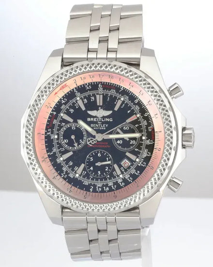 No Reserve - 2004 Breitling Bentley Motors Chronograph S.E. 48MM Black Dial Steel Bracelet (A25362)