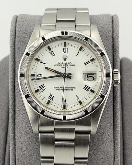 Rolex Oyster Perpetual Date 34MM White Dial Oyster Bracelet (1501)