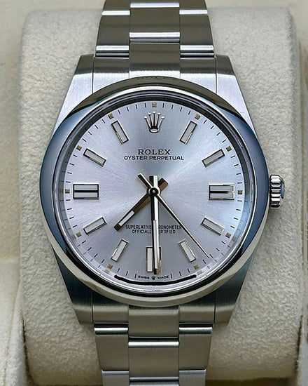 2024 Rolex Oyster Perpetual 41MM Silver Dial Oyster Bracelet (124300)