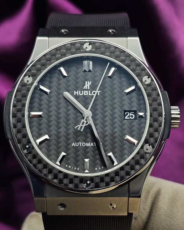 2018 Hublot Classic Fusion S.E. 45MM Carbon Fiber Dial Rubber Strap (511.NQ.1771.RX.PLP16)