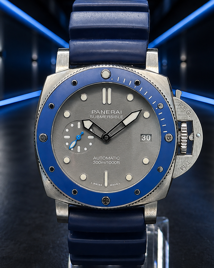 2019 Panerai Submersible 42MM Grey Dial Rubber Strap (PAM00959)