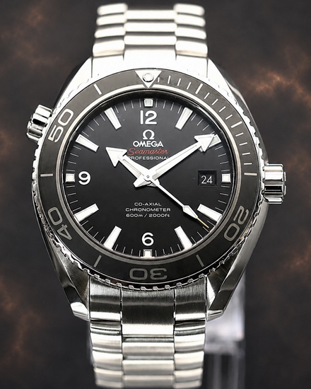 No Reserve - 2017 Omega Seamaster Planet Ocean 600M 45.5MM Black Dial Steel Bracelet (232.30.46.21.01.001)