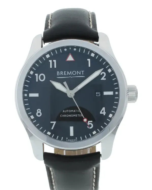Bremont Solo 43MM Black Dial Leather Strap (SOLO45-P-BK-RS)