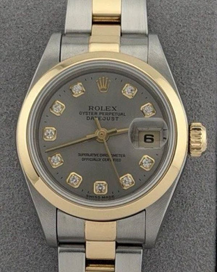 1999 (A Serial) Rolex Lady-Datejust 26MM Silver Dial Two-Tone Oyster Bracelet (79163)
