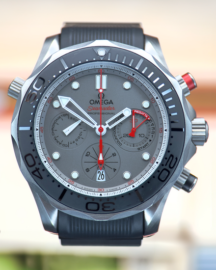 Omega Seamaster Diver 300M "ETNZ Edition" 44MM Grey Dial Rubber Strap (212.92.44.50.99.001)