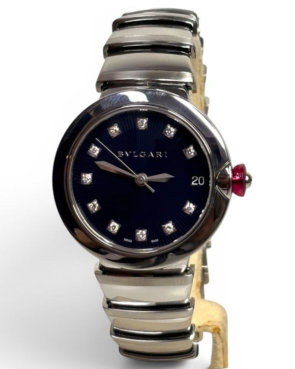 Bvlgari Lvcea 33MM Blue Dial Steel Brecelet (102564)