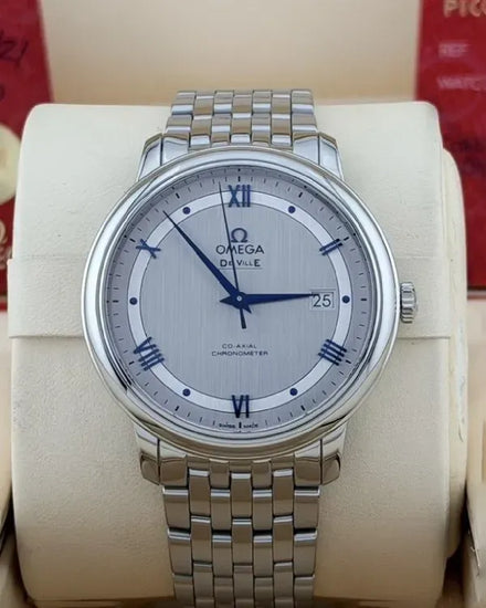 2021 Omega De Ville Prestige 39.5MM Silver Dial Steel Bracelet (424.10.40.20.02.001)