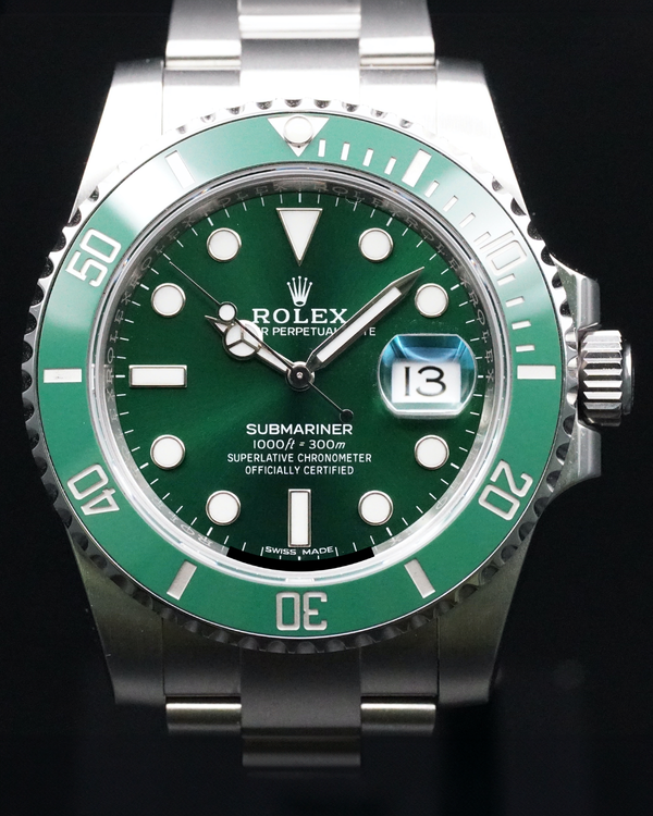 2020 Rolex Submariner Date "Hulk" 40MM Green Dial Oyster Bracelet (116610LV)