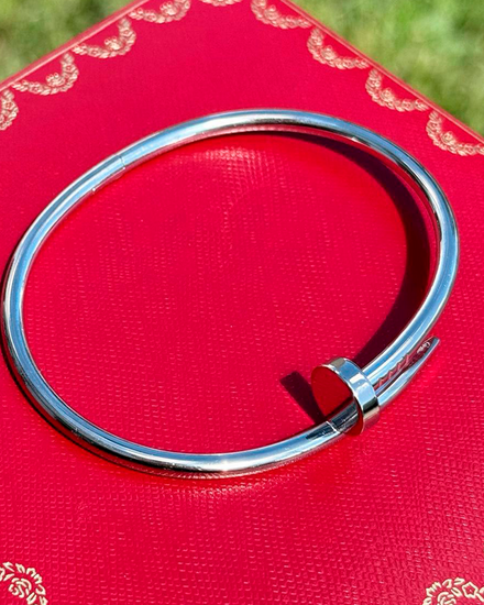 Cartier Juste un Clou Size 19 White Gold Bracelet 3.5MM (CRB6048319)