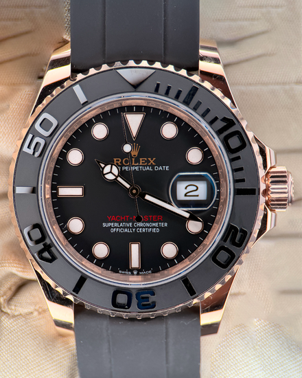 2025 Rolex Yacht-Master 40MM Black Dial Rubber Strap (126655)