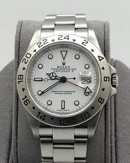 2004 (F Serial) Rolex Explorer II "Polar" 40MM White Dial Oyster Bracelet (16570)