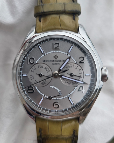 2021 Vacheron Constantin Fiftysix Day-Date 40MM Grey Dial Leather Strap (4400E/000A-B437)