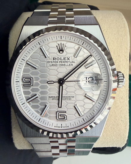 2026 Rolex Land-Dweller 40MM White Dial Flat Jubilee Bracelet (127334)