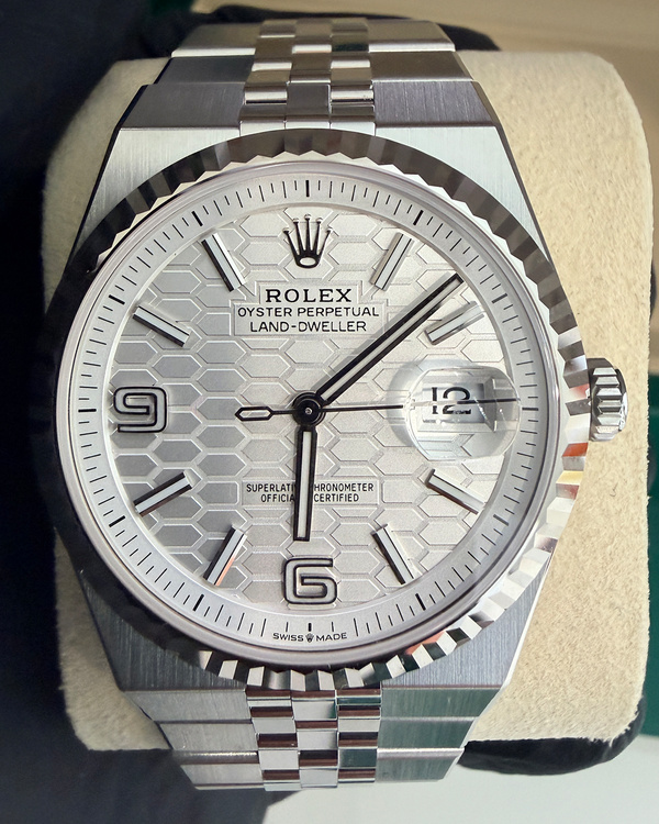 2026 Rolex Land-Dweller 40MM White Dial Flat Jubilee Bracelet (127334)