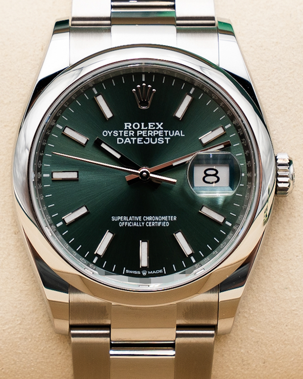 2026 Rolex Datejust 36MM Mint Green Dial Oyster Bracelet (126200)