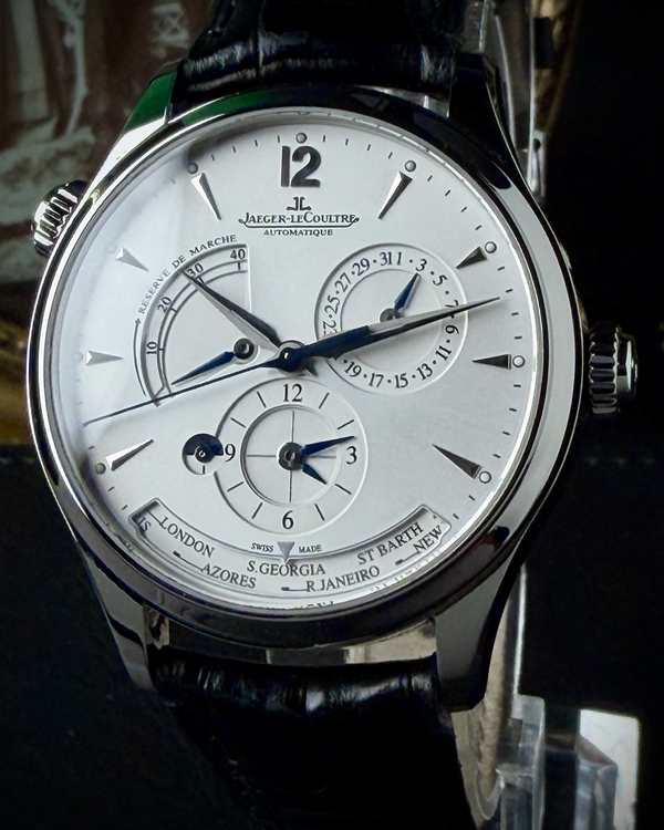 2019 Jaeger-LeCoultre Master Control Geographic 39MM Silver Dial Leather Strap (Q1428421)