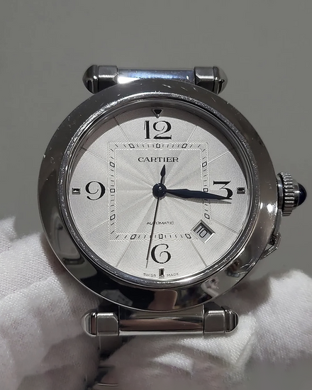 2024 Cartier Pasha De Cartier 41MM Silver Dial Steel Bracelet (WSPA0009)
