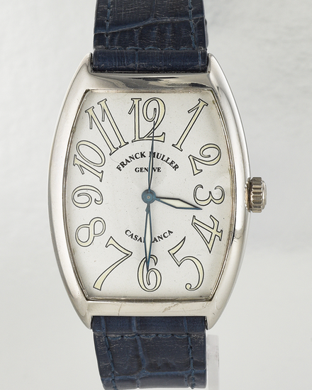 Franck Muller Casablanca 33MM White Dial Leather Strap (6850)
