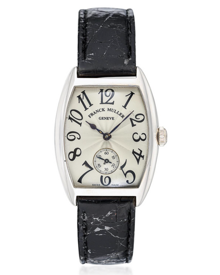 Franck Muller Casablanca 38MM Silver Dial Aftermarket Leather Strap (7500 S6)