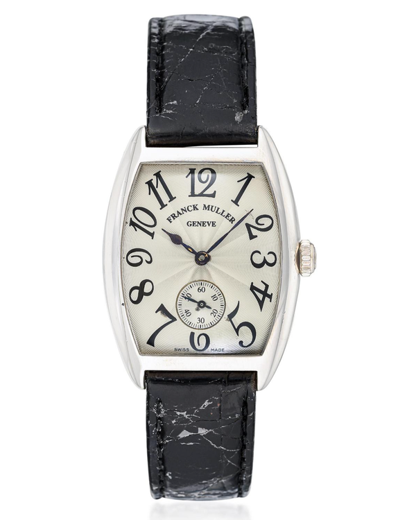 Franck Muller Casablanca 38MM Silver Dial Aftermarket Leather Strap (7500 S6)