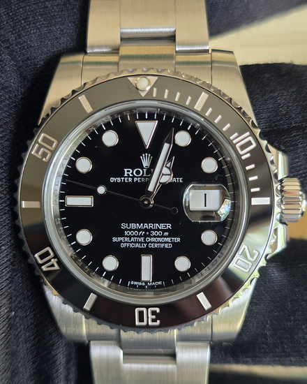 2014 Rolex Submariner Date 40MM Black Dial Oyster Bracelet (116610LN)