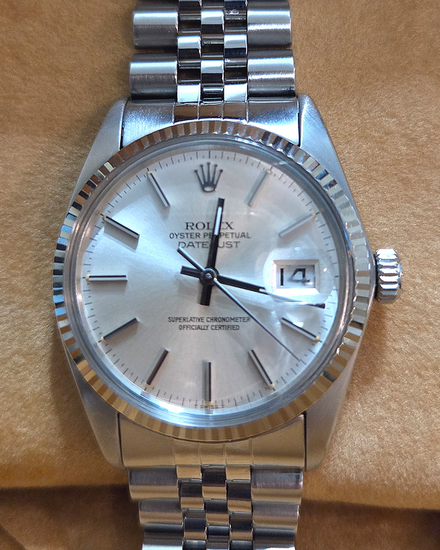No Reserve - 1979 Rolex Datejust 36MM Silver Dial Jubilee Bracelet (16014)