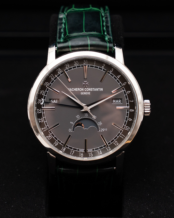2022 Vacheron Constantin Traditionnelle Complete Calendar 41MM Slate Dial Leather Strap (4010T/000G-B740)