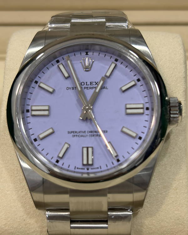 2026 Rolex Oyster Perpetual 41MM Lavender Dial Oyster Bracelet (134300)