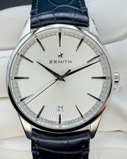 No Reserve - 2026 Zenith Elite Classic 40.5MM Silver Dial Leather Strap (03.3100.670/01.C922)