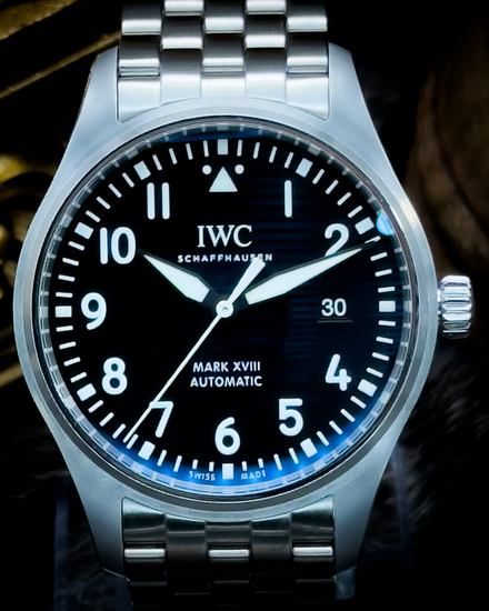 2023 IWC Schaffhausen Pilot Mark XVIII 40MM Black Dial Steel Bracelet (IW327015)