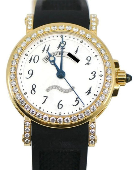 Breguet Marine 30MM Silver Dial Rubber Strap (8818)