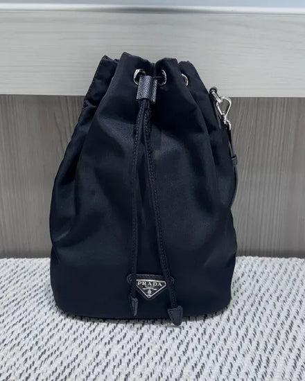 Prada Re-Nylon 23 x 15.5 x 10CM Black Nylon Silver-Tone Hardware (1NS369_R067_F0002)