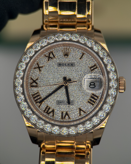 2021 Rolex Datejust 39MM Diamond Pavé Dial Rose Gold Pearlmaster Bracelet (86285)