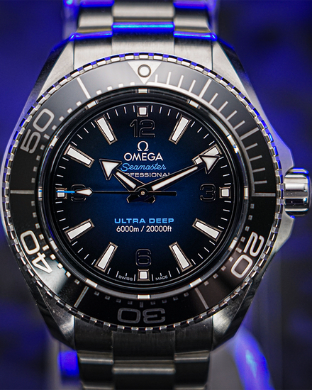 No Reserve - 2022 Omega Seamaster Planet Ocean 6000M Ultra Deep 45.5MM Blue Dial Steel Bracelet (215.32.46.21.03.001)