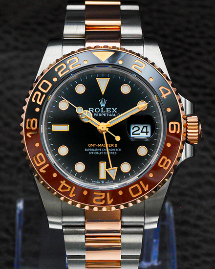 2021 Rolex GMT-Master II “Rootbeer” 40MM Black Dial Two-Tone Oyster Bracelet (126711CHNR)