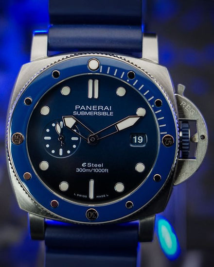 2025 Panerai Submersible QuarantaQuattro Blu Profondo 44MM Blue Dial Textile Strap (PAM01289)