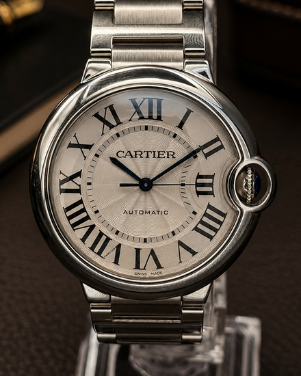 No Reserve - 2020 Cartier Ballon Bleu 36MM Silver Dial Steel Bracelet (W6920046)