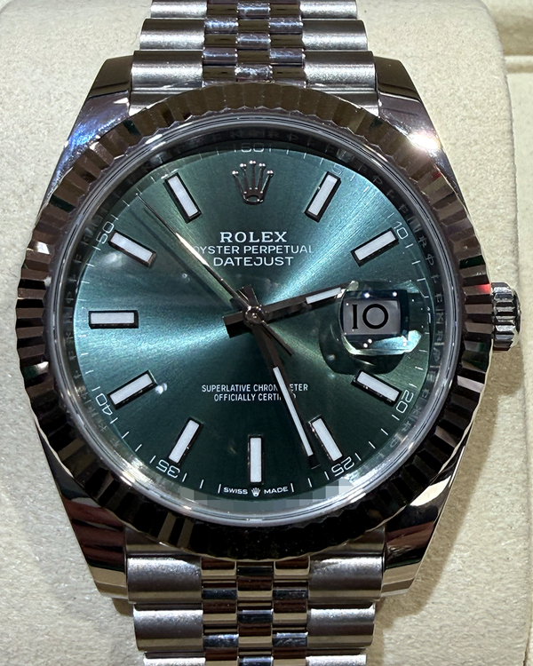 2026 Rolex Datejust 41MM Mint Green Dial Jubilee Bracelet (126334)