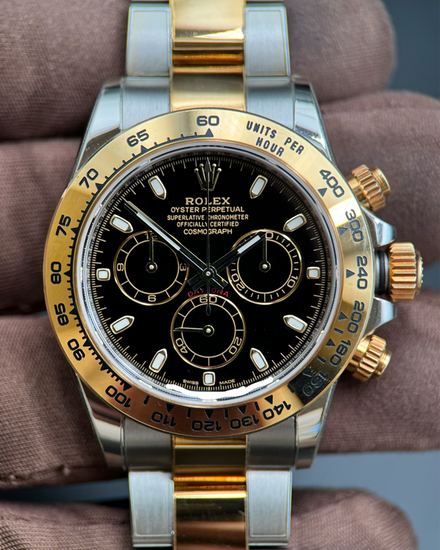 Rolex Cosmograph Daytona 40MM Black Dial Two-Tone Oyster Bracelet (116503)
