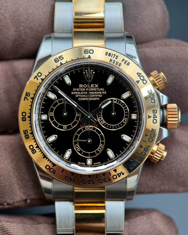 Rolex Cosmograph Daytona 40MM Black Dial Two-Tone Oyster Bracelet (116503)