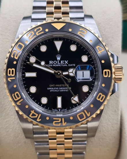 2025 Rolex GMT-Master II "Bumblebee" 40MM Black Dial Two-Tone Jubilee Bracelet (126713GRNR)